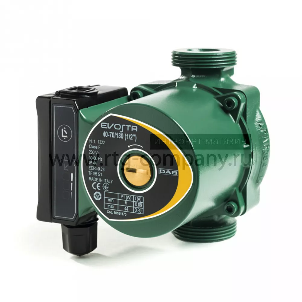 Насос циркуляционный DAB EVOSTA2 ВН резьба 1/2" (аналог UP15-14 B) 60187267 85 мм без гаек для ГВС