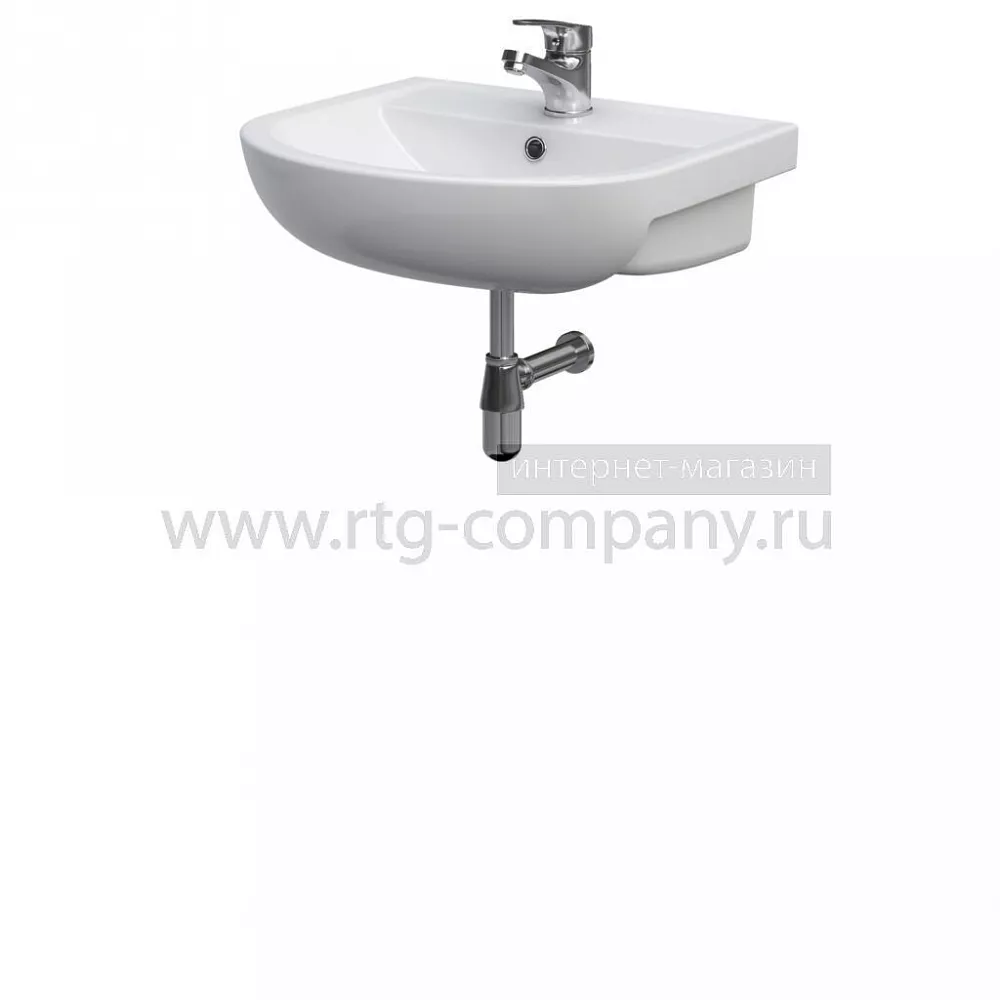 Раковина встраеваемая Cersanit "Arteco" 55 В с отверстием, цвет белый 550*440*205