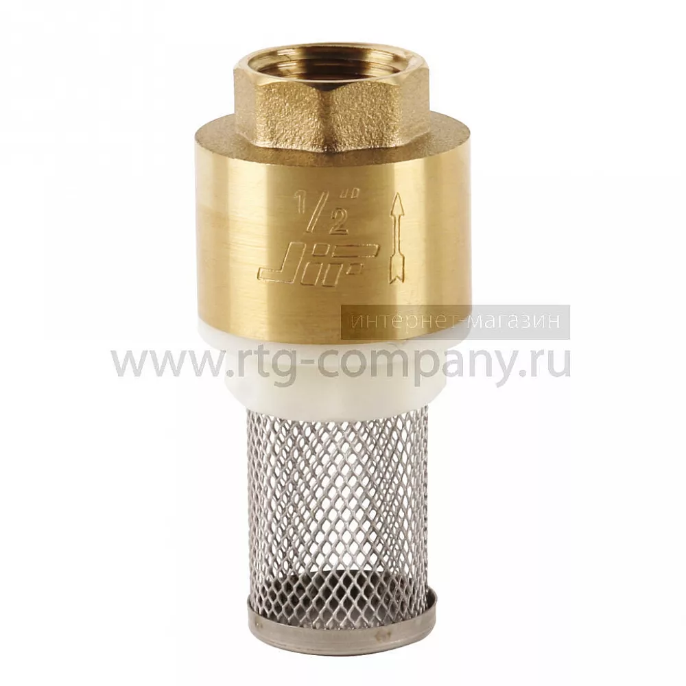 Клапан обратный внутренняя резьба 1/2" (JIF 311) с сеткой уп 10 шт
